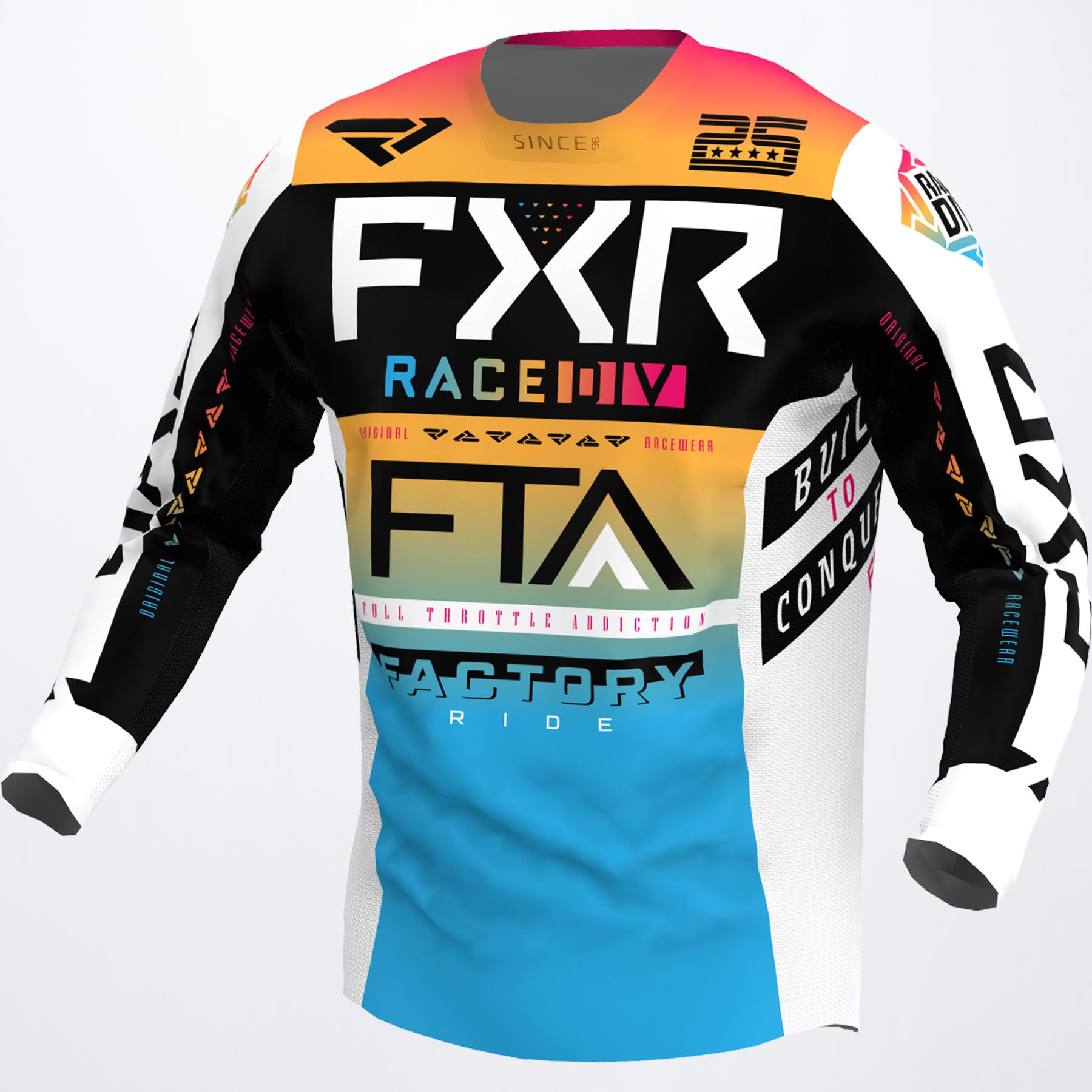 Product Image for FXR Podium Gladiator Crosströja Tang Rasp Svart Vit