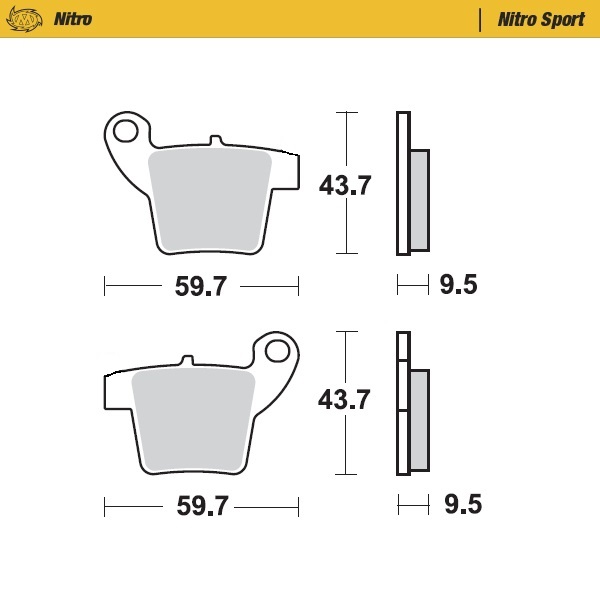 Product Image for Moto-Master Bromsbelägg Nitro Sport (till bromsok 210104), Bak