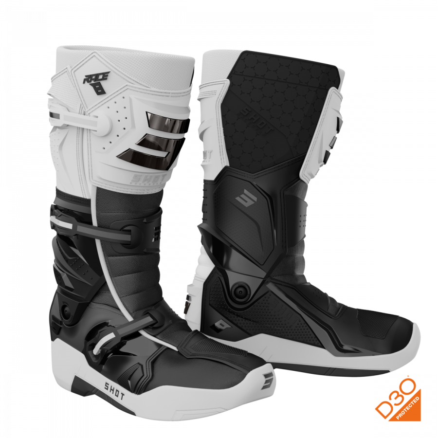 Product Image for Shot Race 8 Crosstövlar Vit Svart Krom